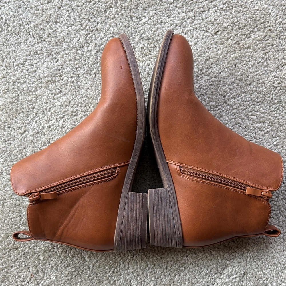 🪷Jeossy Women's Leather Ankle Boots Size 8.5 EUC - Picture 4 of 6